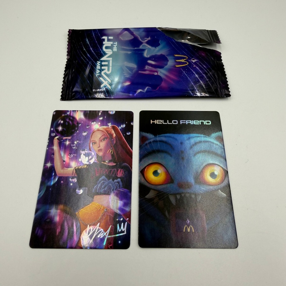 McDonalds K-Pop Demon Hunters Netflix Huntress Meal Photocards Mira Set